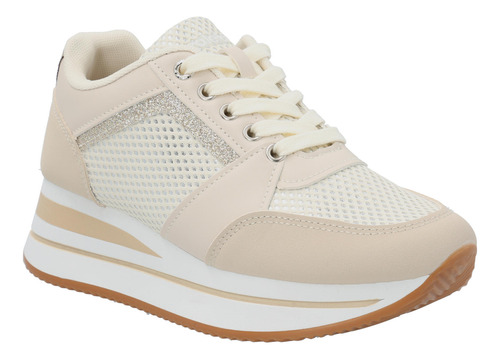 Zapatilla Mujer Chica Beige Azaleia