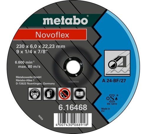 Disco De Desbaste 115 X 6 Mm Metales Metabo Para Amoladora Color Negro