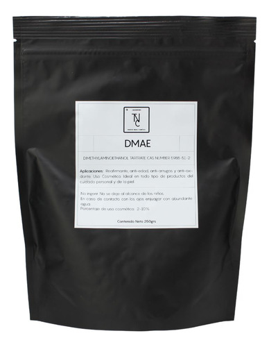 Dimetil Amino Etanil DMAE Polvo Grado Cosmetico 250grs Momento de aplicación Día/Noche Tipo de piel Todo tipo de piel