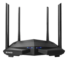 Tenda Router Ac10 V5.0 Wifi 5 Ac1200 Doble Banda, 4 Antenas Externas, 1 Wan + 3 Lan Gigabit, Control Parental, Red De Invitados, Ideal Para Streaming, Gaming Y Hogar Conectado