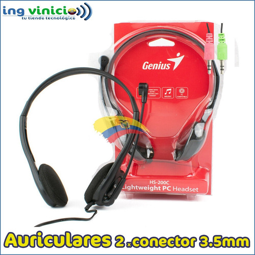 Audifonos Genius Hs-200c Con Microfono Y Control De Volumen