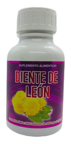 Diente De Leon Fortaleza Y Plenitud 200 Tabs Envio Full