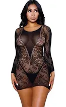 Comprar Body Stocking Plus Size Vestido De Red Sexy