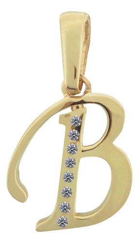 Dije Inicial Letra B Oro 14k Tamaño 2cm + Cadena De Regalo