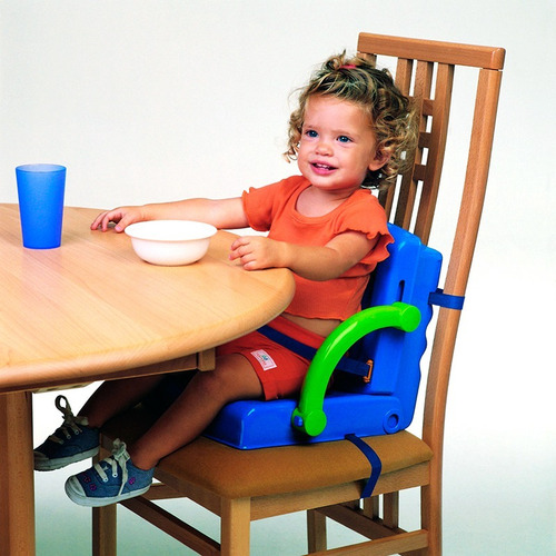 Silla Alta Portátil Para Bebé Kidskit 4 En 1 Color Azul Azul Verde