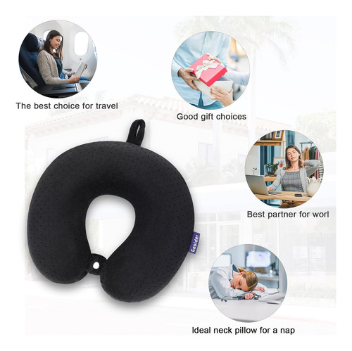 Almohada De Viaje Memory Foam U Shape Soporte Para Cuello Mo