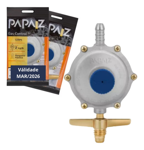 Kit 2 Regulador Para Gás 2kg/h 906p1 Papaiz Control