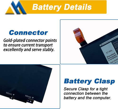 Mobik Xg4k6 97wh Batería De La Computadora Portátil De 6 Cel