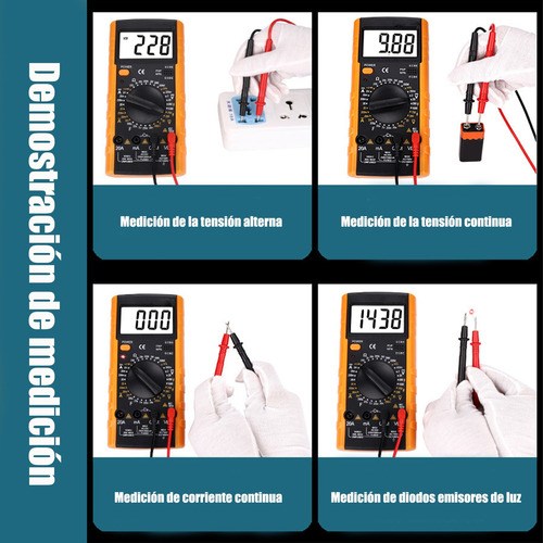 Multímetro Capacimétrico Digital Con Continuidad De Pitidos