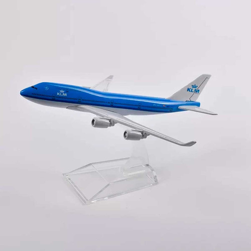 Miniatura Colecionável Metal Avião Comercial Boeing Airbus Cor B747 Klm