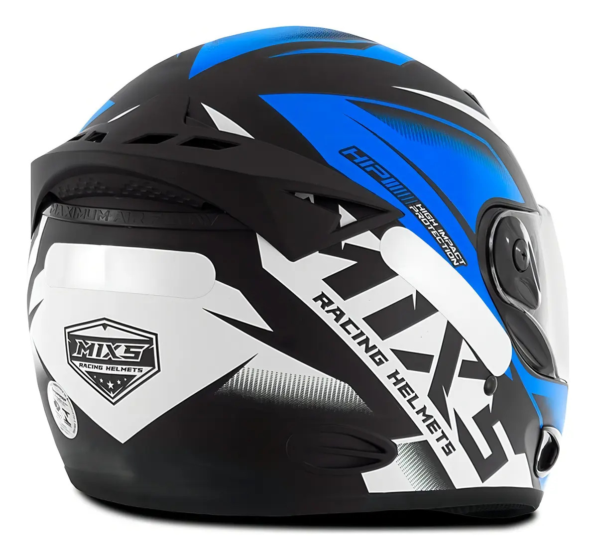 Capacete Moto Mixs Mx2 Storm Carbon Fosco Protork Cor Azul Tamanho do capacete 60