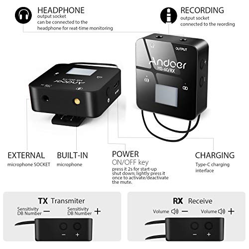 Uhf Wireless Lavalier Microphone System 57 Channel Hs 6...