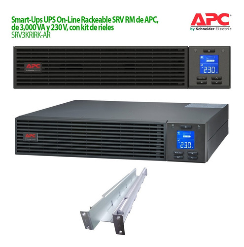 Imagen 6 de 6 de Ups Rack Apc Sai Easy Srv 3000va 230v Online Srv3krirk-ar