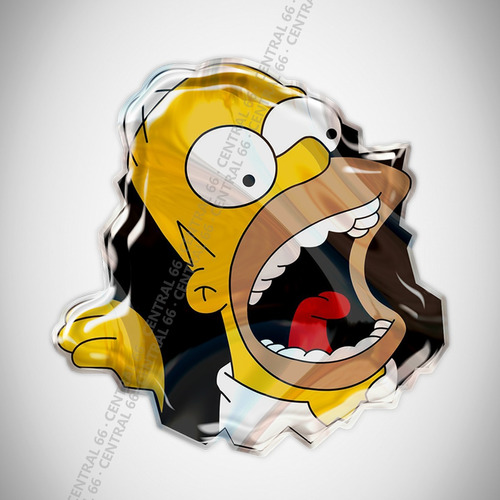 Adesivo Desenho Os Simpsons Homer M03 Resinado Mercado Livre