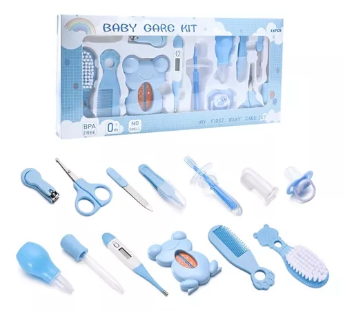 Kit de aseo para bebé, 13 piezas Kit Portátil - AZUL GENERICO