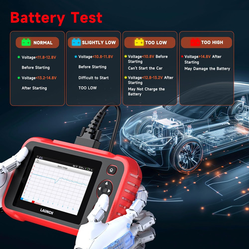 Escaner Automotriz Launch X431 Crp123i 4 Sistemas + 7 Funcio