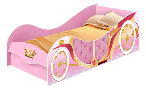 Cama Infantil Princesas Carruagem Rosa J&a