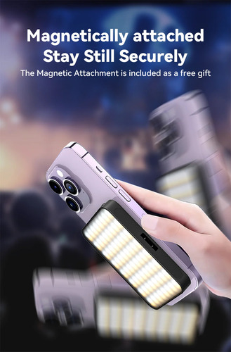Luz Led Panel Selfie Magsafe 64 Leds + Trípode Emeet 30cm