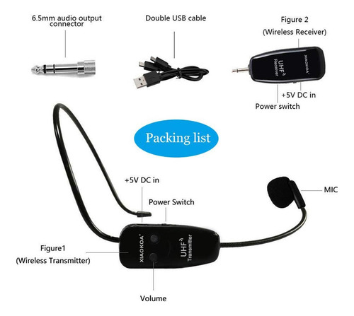Audífonos De Micrófono Inalámbrico Uhf Audífonos De