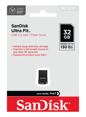 Pendrive 32 Gb Sandisk Ultra Fit 3.2 Flash Drive /npo