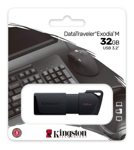 Imagen 2 de 3 de Memoria Usb Kingston Datatraveler Exodia M Retractil 32gb