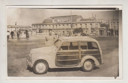 1962 Fotografia Zona Plaza Independencia Con Auto Vintage 