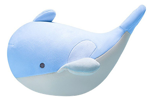 Peluche Ballena Azul De Felpa Suave 2 En 1 Cojín Para Cuello