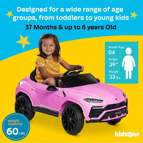 Carrito Eléctrico Kidzone Lamborghini Urus C/ Luces Y Sonido