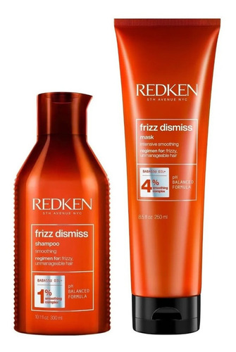 Imagen 1 de 3 de Shampoo Frizz Dismiss 300ml Anti Friz+ Mascarilla 250 Redken