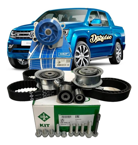 Kit Distribucion Vw Amarok 2.0 16v Ina + Bomba De Agua Skf