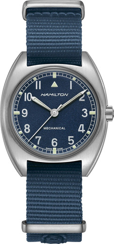 Hamilton Khaki Aviation Pilot Pioneer Mechanical H76419941 Azul Acero Cepillado Azul