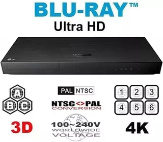 Blu Ray LG 4k Ultra Multi Region Player Multi Zone A B C
