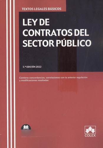 Libro - Ley De Contratos Del Sector Publico 2022 