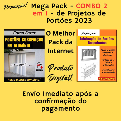 Combo Pack De Projetos De Portões Basculantes E Corrediços
