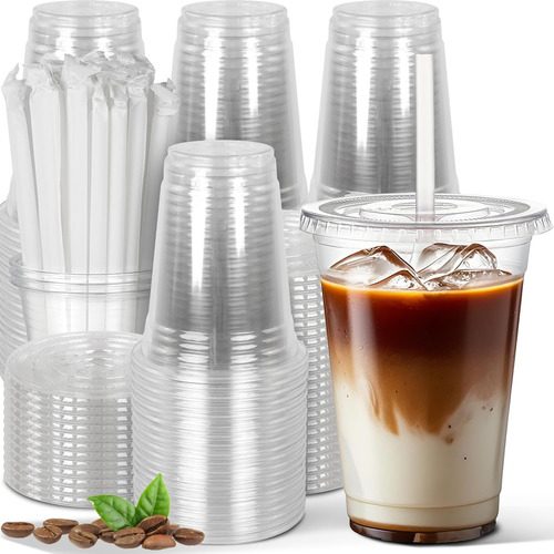 Juegos De Vasos Desechables De Plástico Transparente 16 Oz