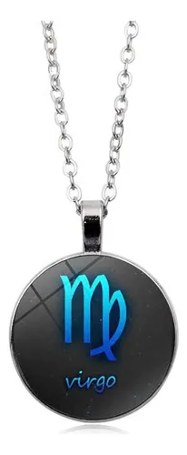 Collar De Virgo Constelación Del Zodiaco Tiempo Piedra Con
