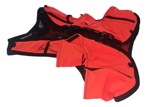 Chaleco Hidratacion Als Running Trekking Trail 7lts Colores Naranja Xl