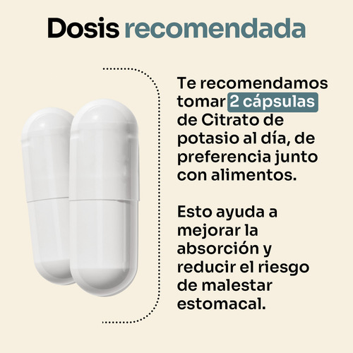Citrato De Potasio Nutrientes Vidalabs México Frasco 60 Cápsulas