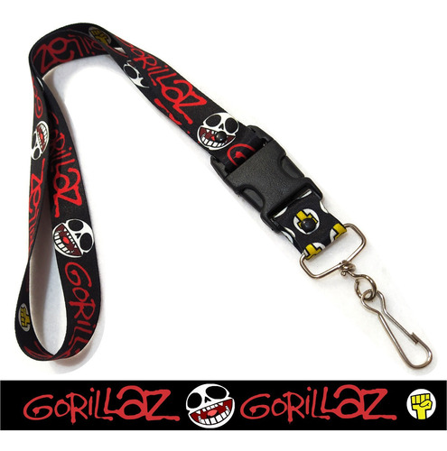 Portagafete Lanyard Gorillaz Clint Eastwood Rock Musica