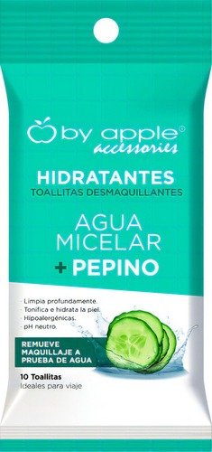 Toallitas Desmaquillantes Agua Micelar Y Pepino 10p By Apple