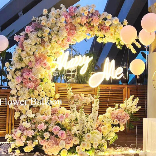Soporte De Fondo Para Boda, Marco De Arco De Flores Oro