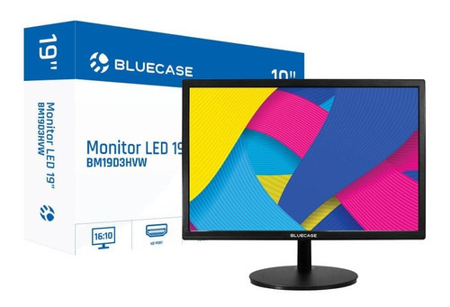 Monitor Bluecase 19 Bm19d3hvw Hdmi - Vga 1440x900 75hz 16:6 Cor Preto