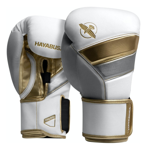 Guantes De Boxeo Hayabusa, 10 Onzas, Blanco/dorado