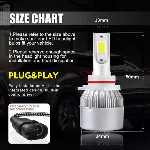 Am Kit Faros Delanteros Led Luz Alta Y Luz Baja Para Suzuki