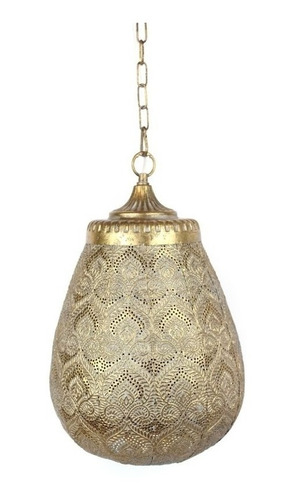 Lámpara Colgante Marruecos N°34 Metal Dorado