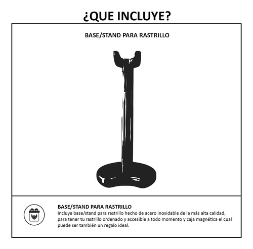 Stand Para Rastrillo Acero Inoxidable