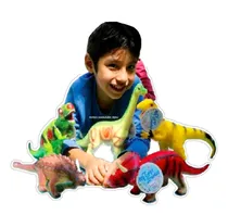 Comprar Set 5 Dinosaurios Jebe Suave + Luces + Rudido Juguete T. Rex