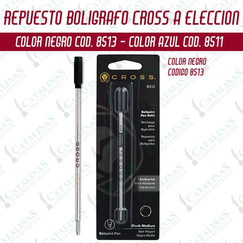 Repuesto Cross Boligrafo Azul 8511/negro 8513 Microcentro