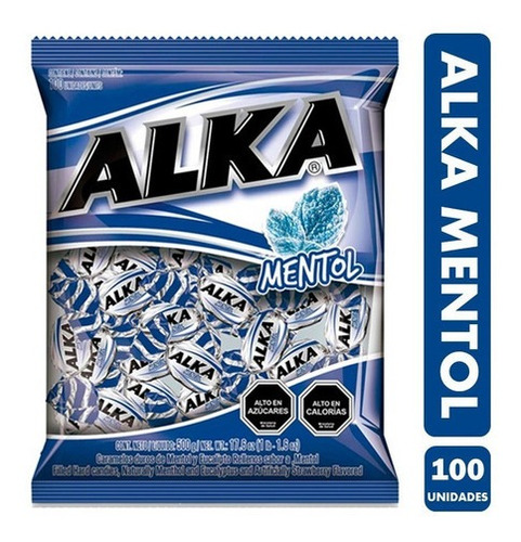 Caramelos Alka Mentol 450gr(2 Unidad)-super