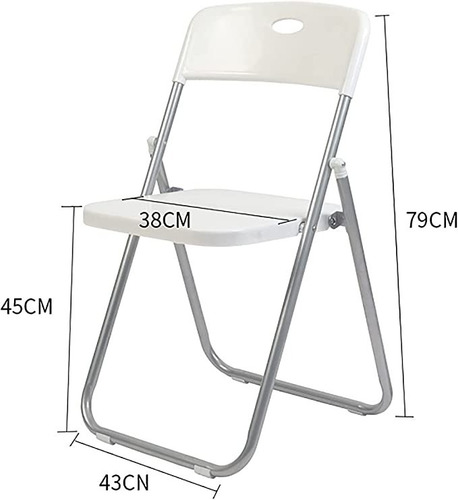Set X4 Silla Plegable Plástica Oficina Exteriores Jardín